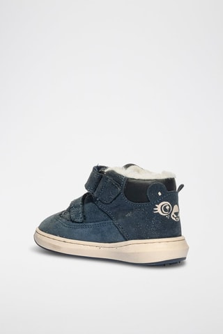 Zapatillas altas de piel Baby Float - Azul marino