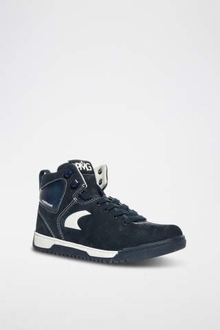 Zapatillas altas de nobuk Stylish - Azul marino