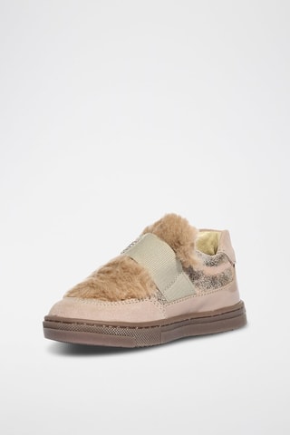 Zapatillas de piel Baby Glitter - Rosa