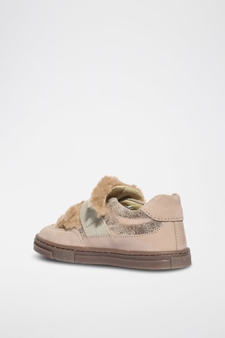 Zapatillas de piel Baby Glitter - Rosa