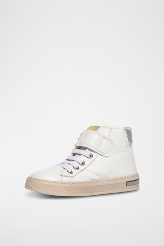 Zapatillas altas de piel Stylish - Blanco