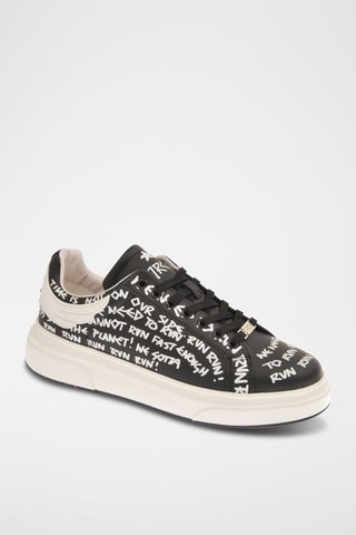 Zapatillas de piel - Negro