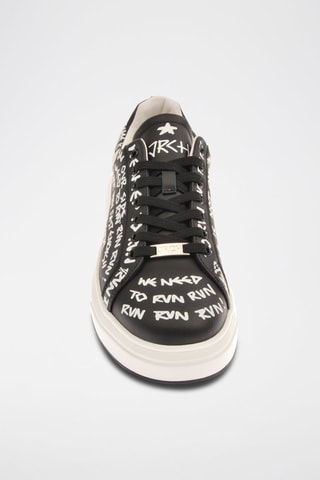 Zapatillas de piel - Negro