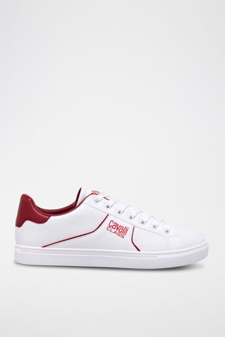 Zapatillas de piel - Rojo y blanco