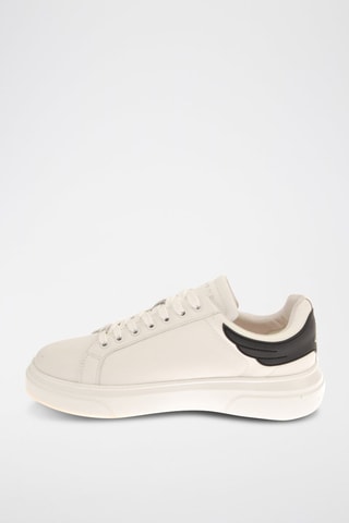 Zapatillas de piel - Blanco y negro