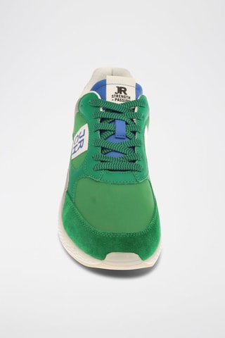 Zapatillas de nobuk - Verde y azul