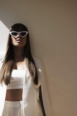 Lunettes de soleil femme - Catégorie 4 - Blanc et noir