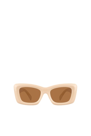 Lunettes de soleil femme  -  Catégorie 3 - Beige et marron
