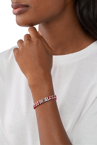 Bracciale - Argentato e rosso