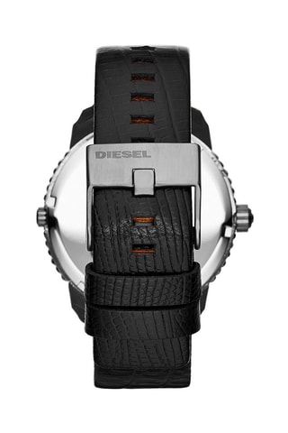 Leren Quartz Horloge - GMT-functie Zwart