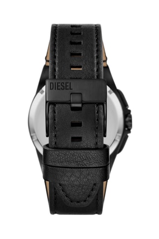 Orologio al quarzo in pelle - Cronografo - Nero e rosso