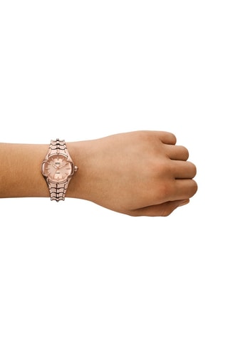 Stalen Quartz Horloge - Roségoudkleurig