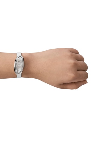 Leren Quartz Horloge - Wit en zilverkleurig