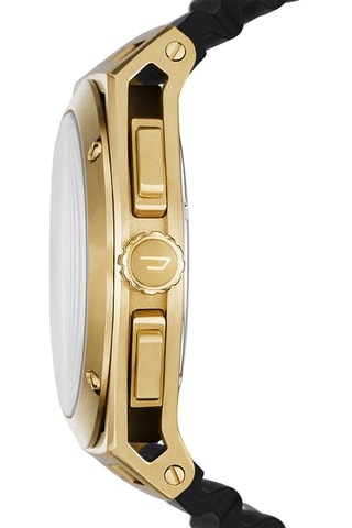 Orologio al quarzo in silicone - Cronografo - Nero e dorato