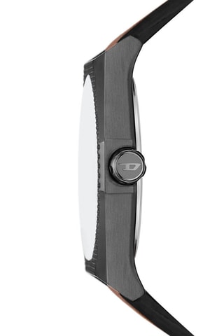 Orologio al quarzo in pelle - Marrone e grigio