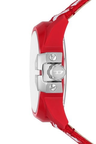 Orologio al quarzo a energia solare in plastica riciclata - Rosso e bianco