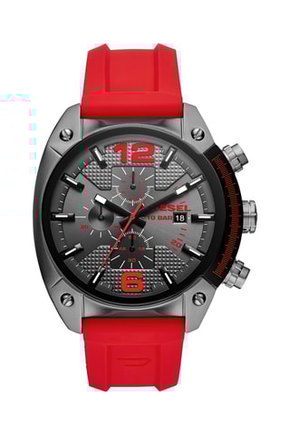 Orologio al quarzo in silicone - Cronografo - Rosso e antracite