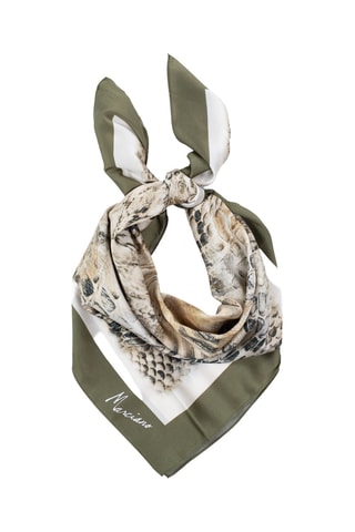 Foulard Léonie - Blanc et vert foncé
