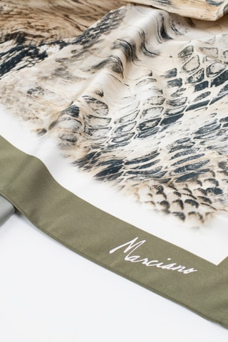 Foulard Léonie - Blanc et vert foncé