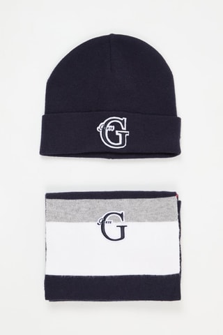 Bonnet et écharpe - Bleu marine foncé