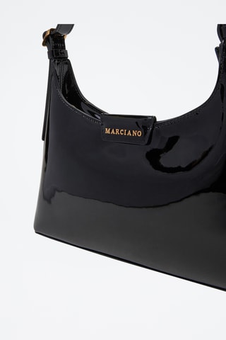 Sac porté épaule en cuir verni Hobo - Noir