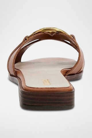 Mules en cuir de veau - Marron