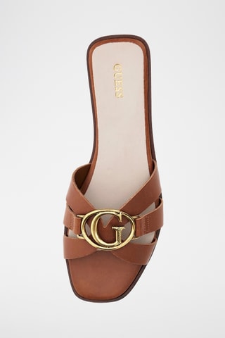 Mules en cuir de veau - Marron