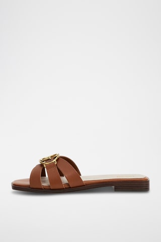 Mules en cuir de veau - Marron