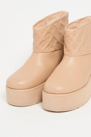 Bottines fourrées plateformes - Camel