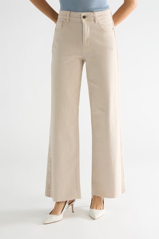 Pantalon straight taille haute Dust - Beige