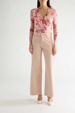 Pantalon straight taille haute Dust - Rose