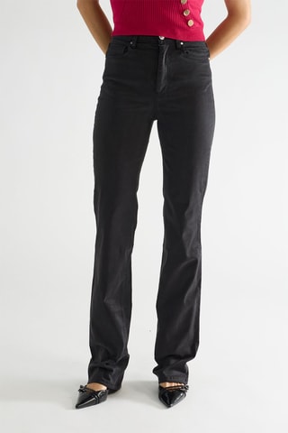 Pantalon straight taille haute - Noir
