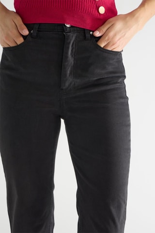 Pantalon straight taille haute - Noir