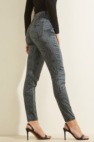 Pantalon skinny taille haute Gris clair