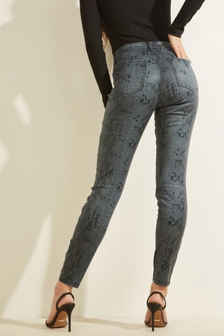 Pantalon skinny taille haute Gris clair