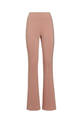 Pantalon flare taille haute Rose