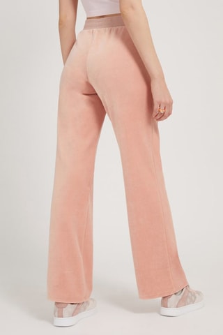 Pantalon wide legs taille haute Rose