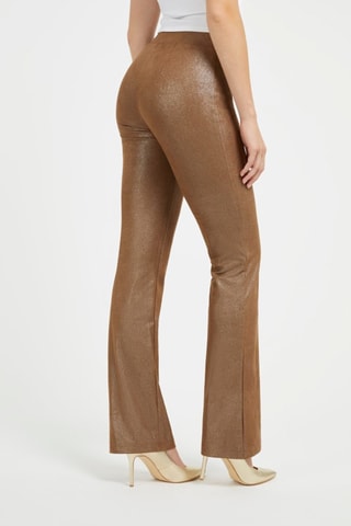 Pantalon skinny taille haute - Marron