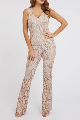 Pantalon regular - Beige