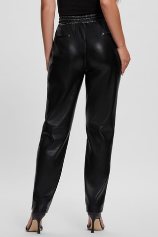 Pantalon regular taille haute - Noir