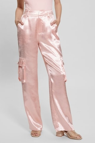 Pantalon cargo taille haute Jamie - Rose