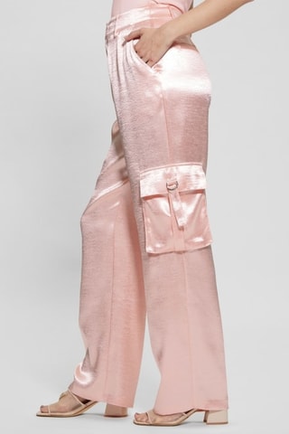 Pantalon cargo taille haute Jamie - Rose