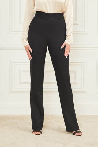 Pantalon palazzo en laine - Noir
