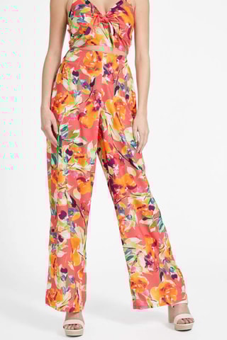 Pantalon palazzo taille haute - Orange