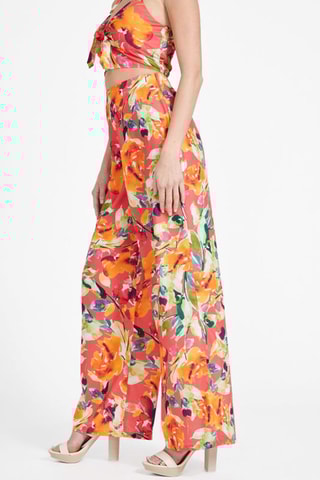 Pantalon palazzo taille haute - Orange