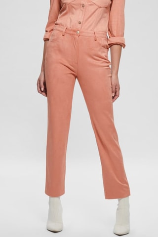 Pantalon regular taille haute - Rose
