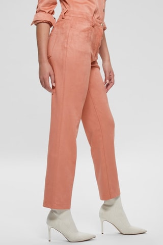 Pantalon regular taille haute - Rose