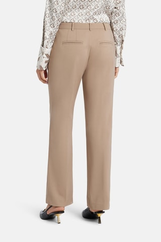 Pantalon straight en soie Shayla - Taupe