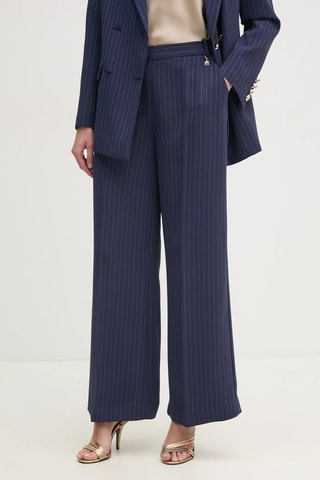 Pantalon wide legs taille haute Sidney - Bleu marine