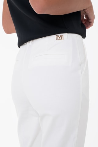 Pantalon straight Glam de fleur - Blanc